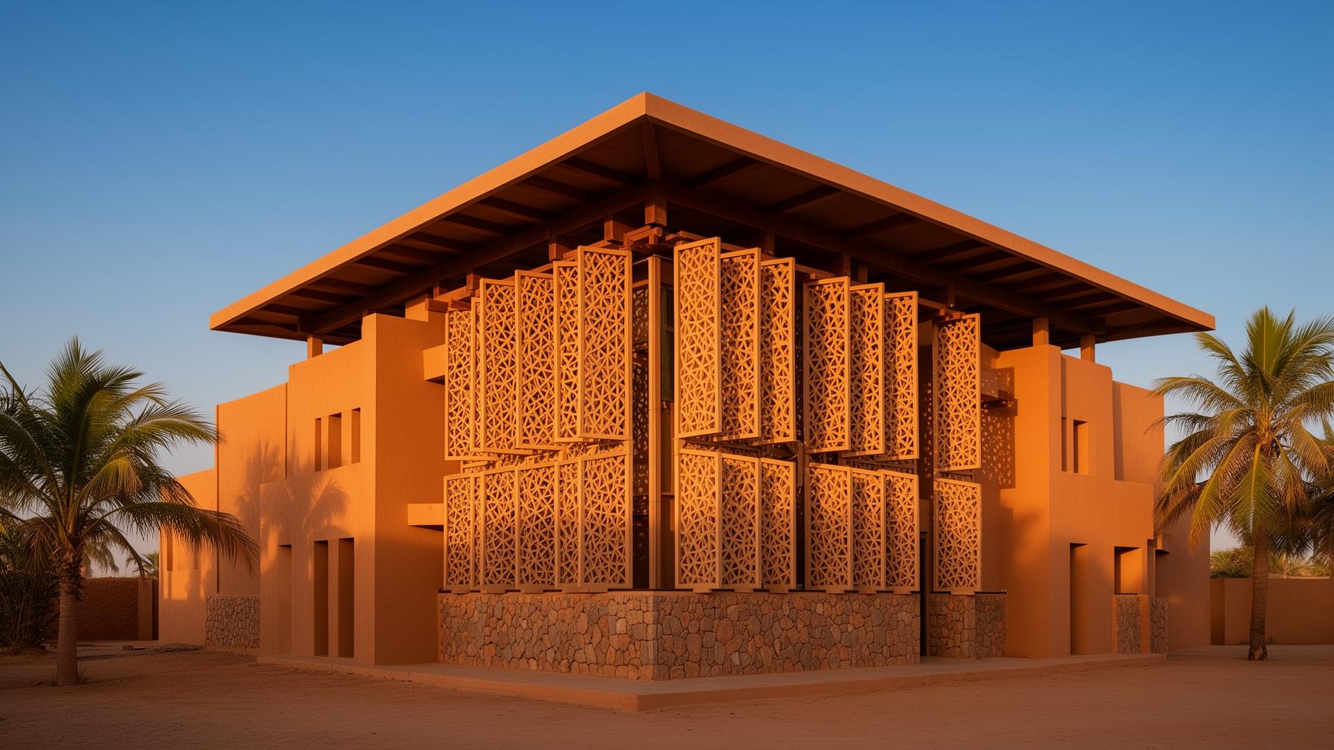 Architecture contemporaine sénégalaise — brise-soleil et matériaux locaux
